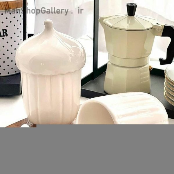 قندان بلوط سرامیکی رنگ سفید